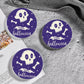 Cute Skull Coasters Blue White Cartoon Skeleton Halloween Drink Ceramic Stone Coasters Set