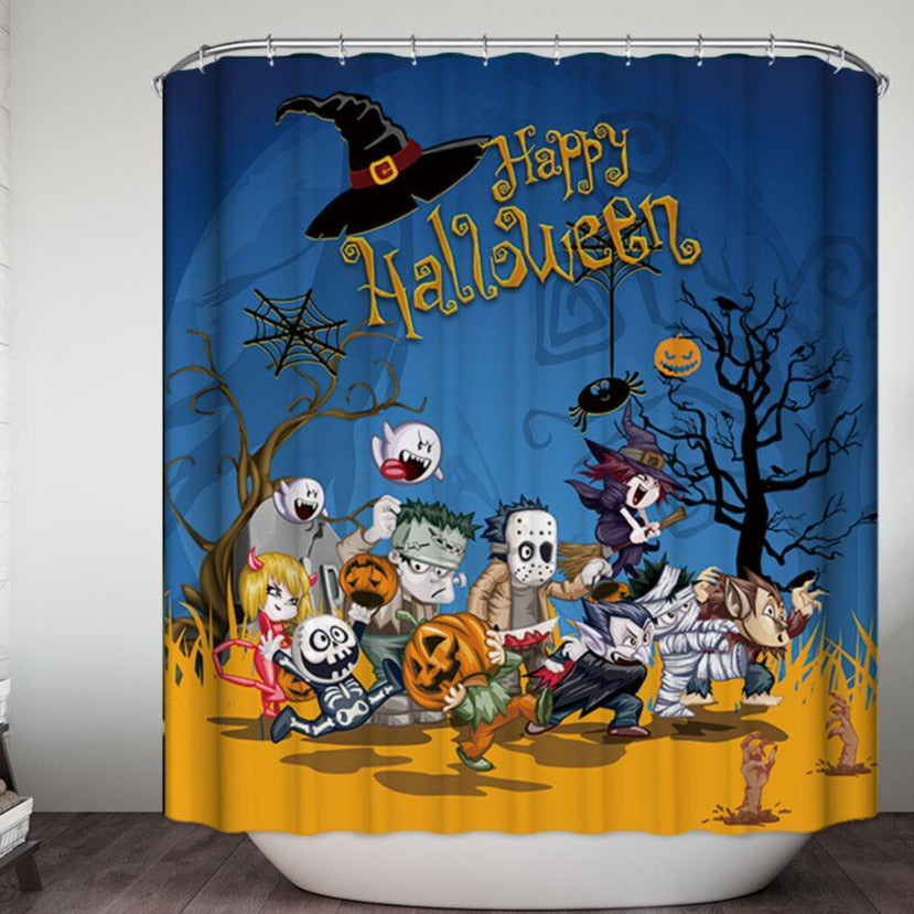 Cute Cartoon Halloween Party Cosplay Shower Curtain