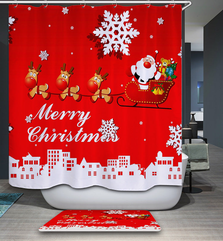 Cute Design Kids Merry Christmas Shower Curtain
