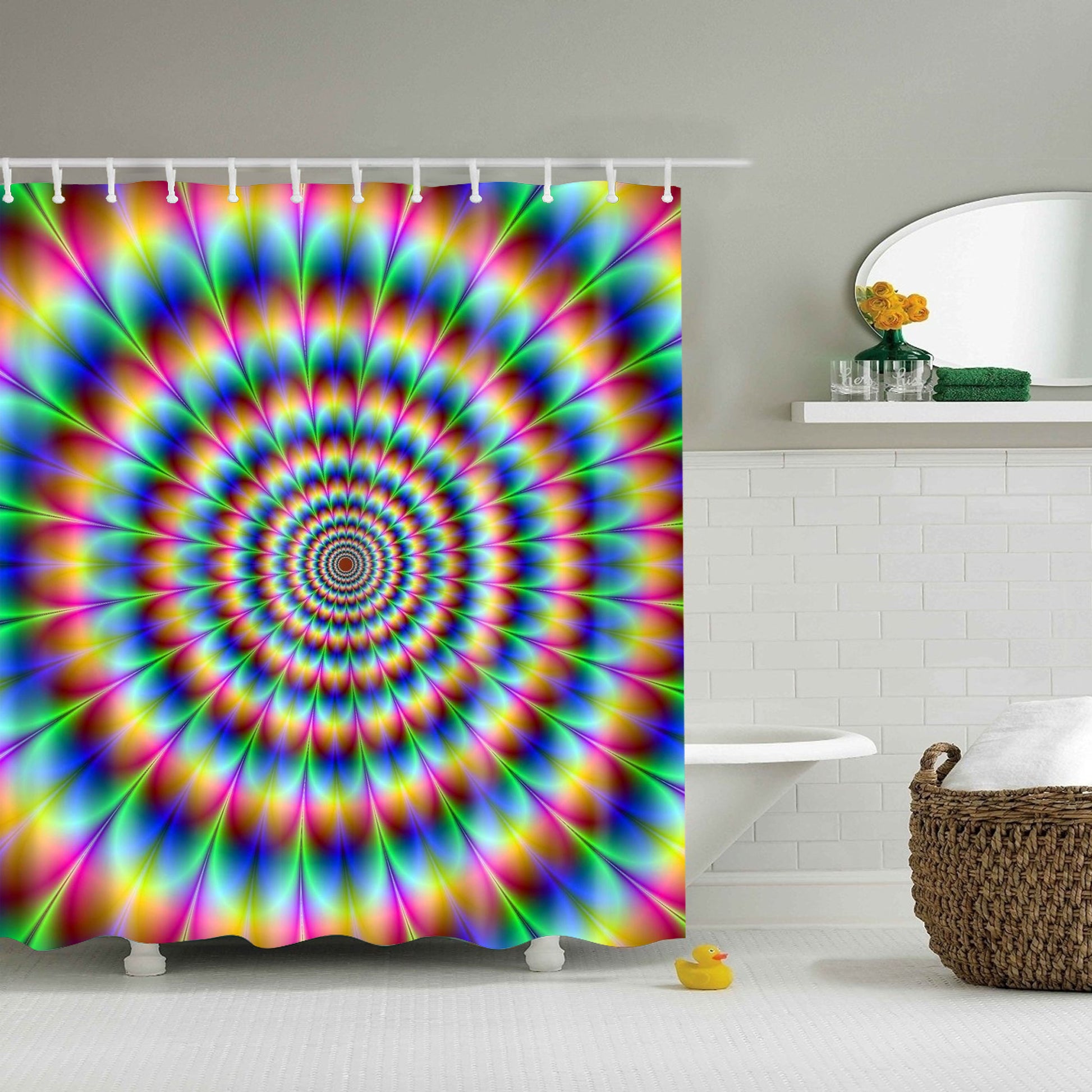 Dazzling Psychedelic Eye Trippy Shower Curtain