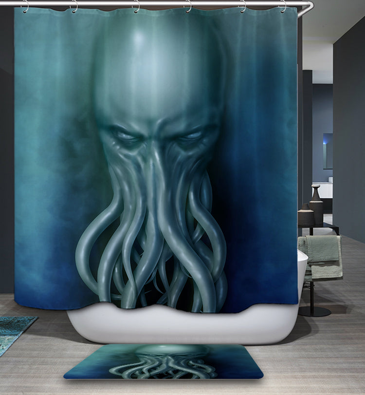 Deep Sea Fear Sleeping Octopus Kraken  Cthulhu Shower Curtain