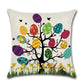 Farmhouse Floral Bunny Colorful Easter Eggs Nest Throw Pillow Cover Set