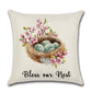 Spring Easter Rabbit Nest Throw Pillow Cover Set of 4
