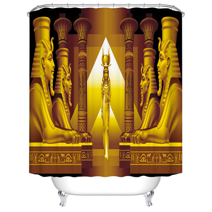 Egyptian Queen with Four Sphinx Shower Curtain