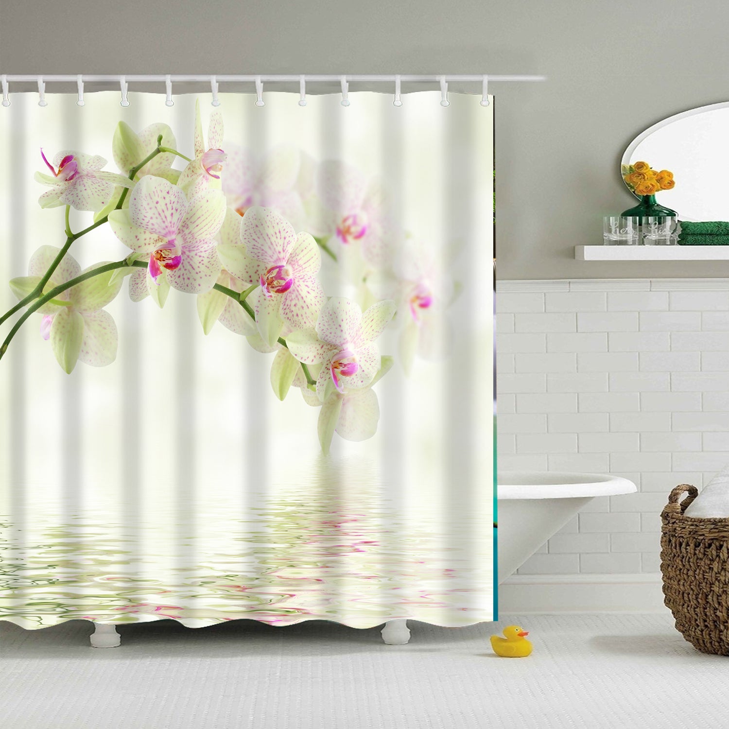 Fancy Spring Orchid Shower Curtain