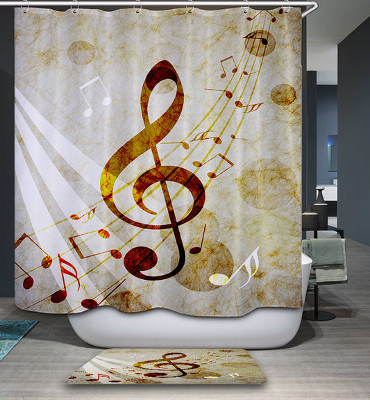 Flying Music Note Shower Curtain