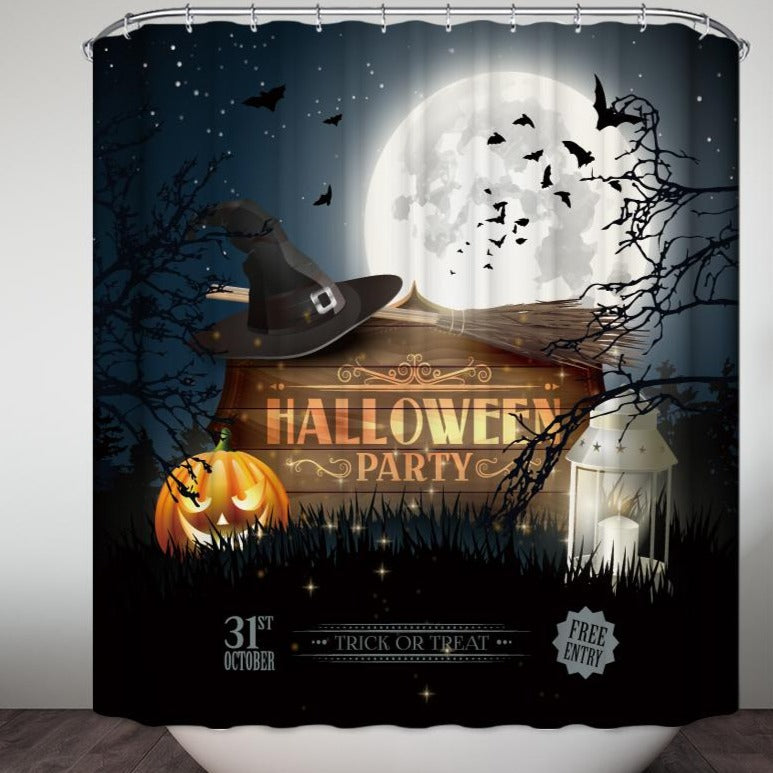 Free Enter Halloween Party Design Shower Curtain