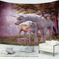 Fantasy Forest Sunshine Unicorns Wall Tapestry