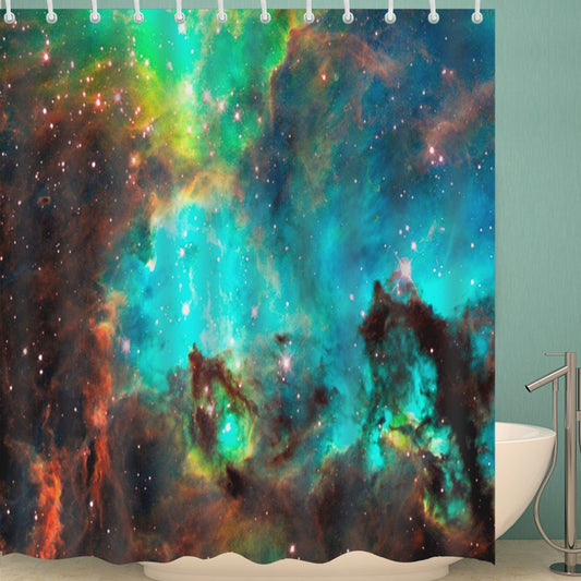 Galaxy and Nebula Star Shower Curtain