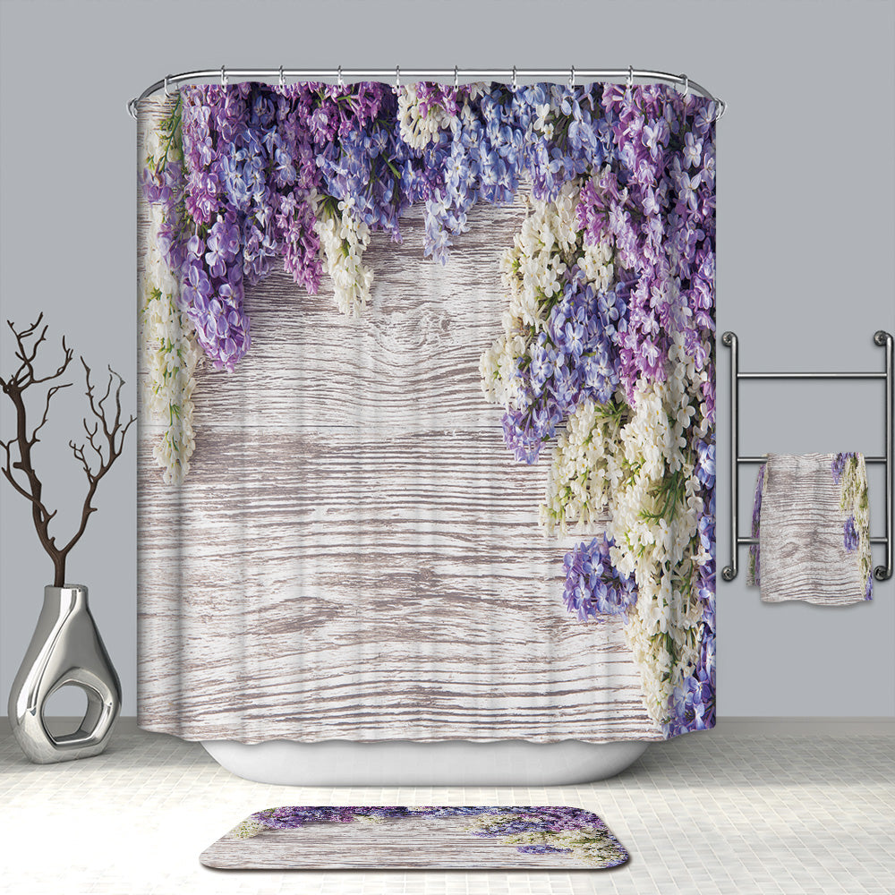 Glamorous Lilac Lavender Nature Shower Curtain