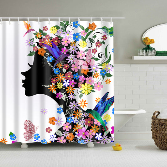 Wholesale Bathroom Shower Curtain black girl magic in Shower
