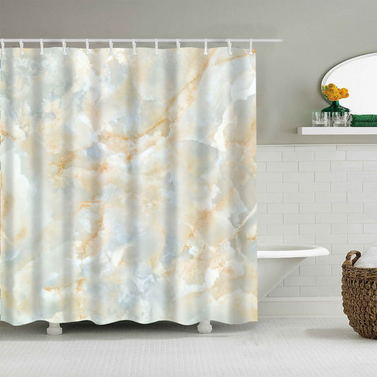 Gold and Pink Marble Shower Curtain | GoJeek