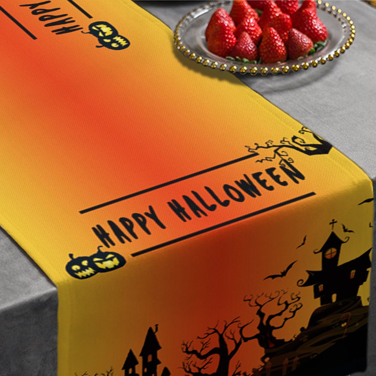 Haunt Castle Halloween Party Table Runner