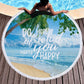 Inspiring Summer Beach Palm Tree Round Beach Towel