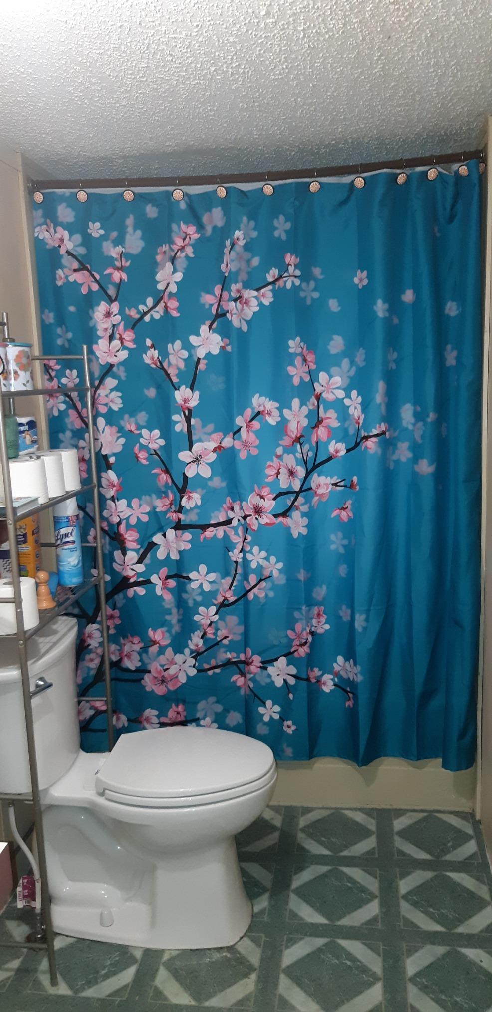 Japanese Plum Blossom Shower Curtain