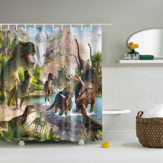 Jurrasic Dinosaur Valley Shower Curtain