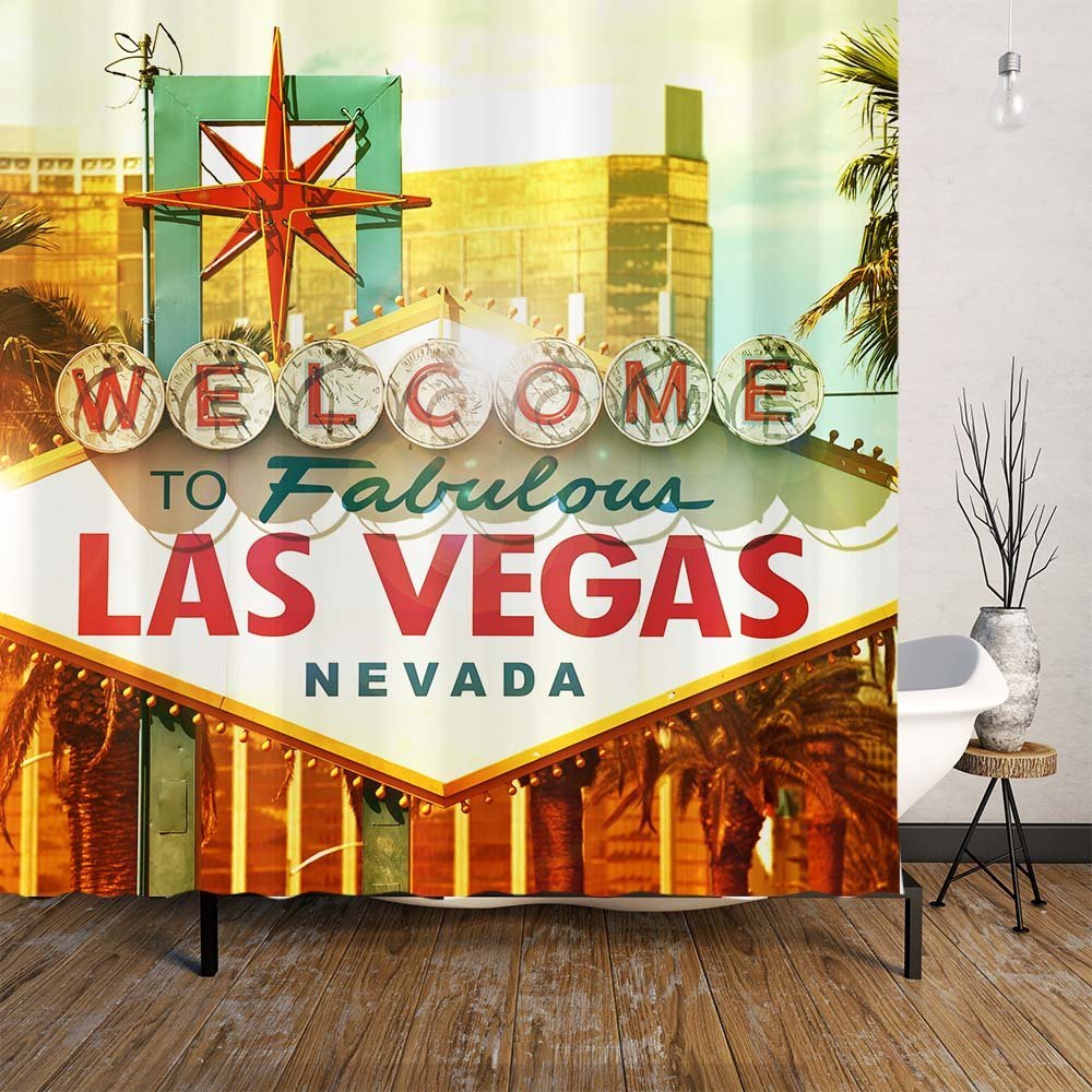 Las Vegas City Themed Shower Curtain | GoJeek