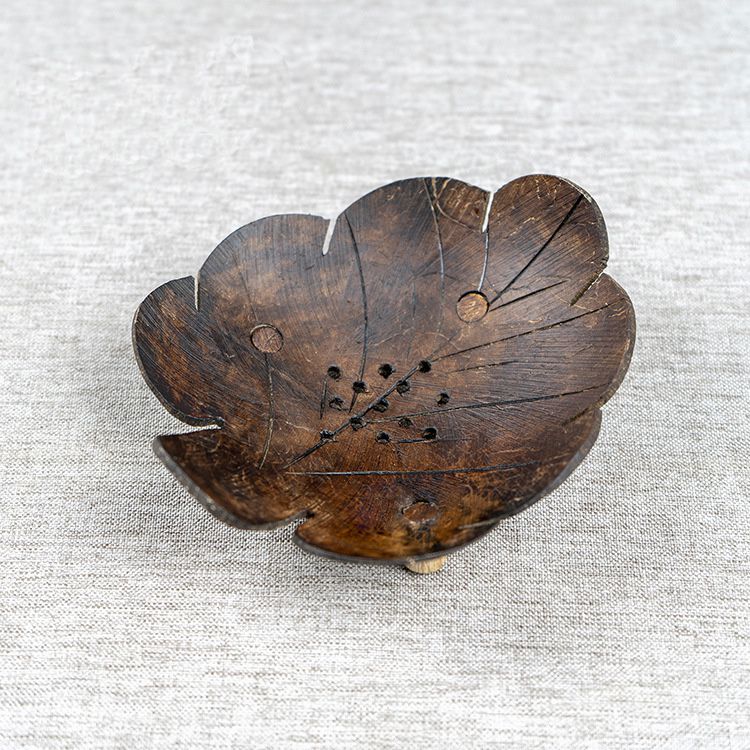 Leaf Coconut Shell Soap Dish