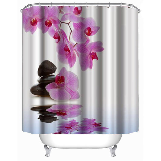 Lotus Flower Shower Curtain Purple Nature Bath Decor | GoJeek