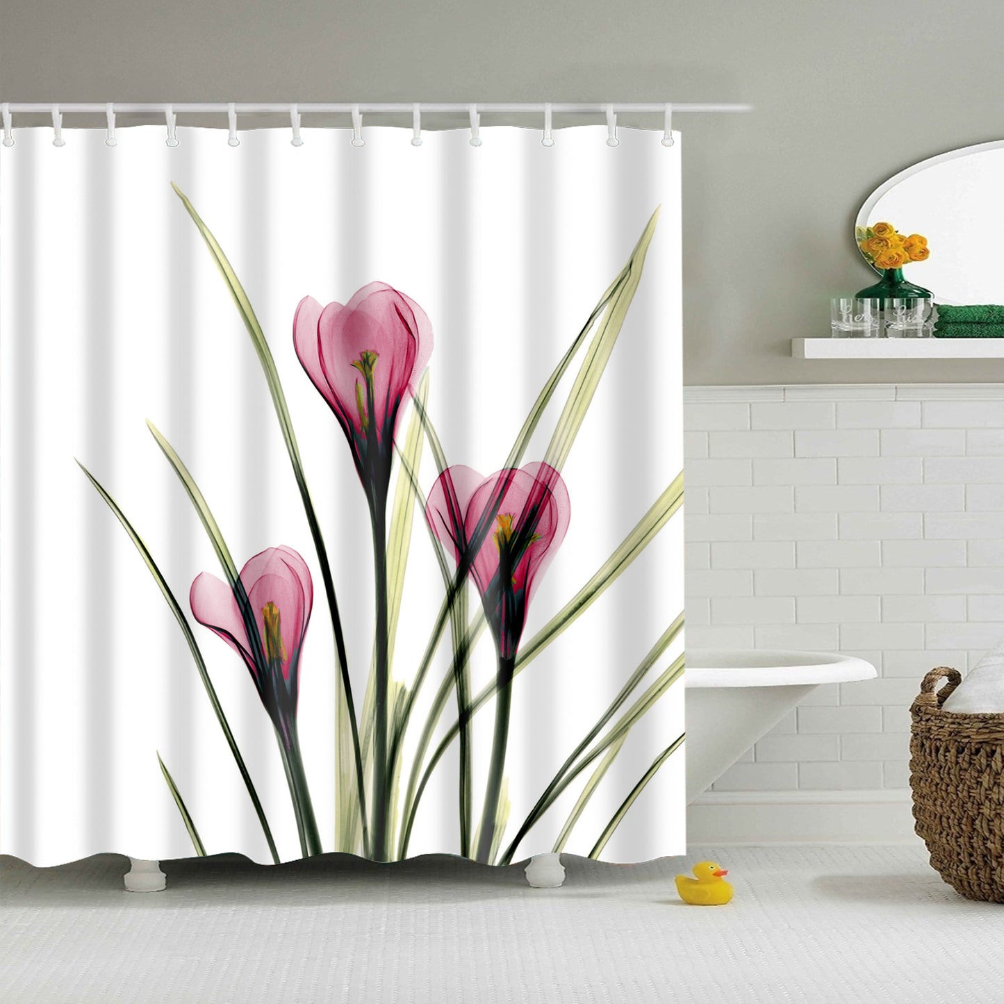 Lovely Crocus Nature Print Shower Curtain