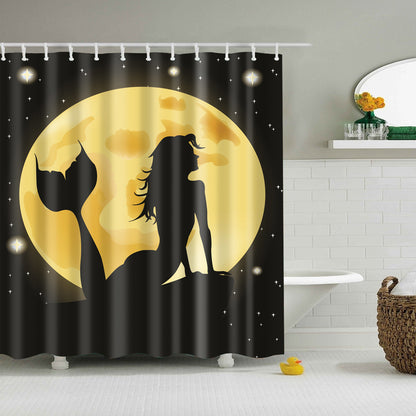 Mermaid with Moon Shower Curtain