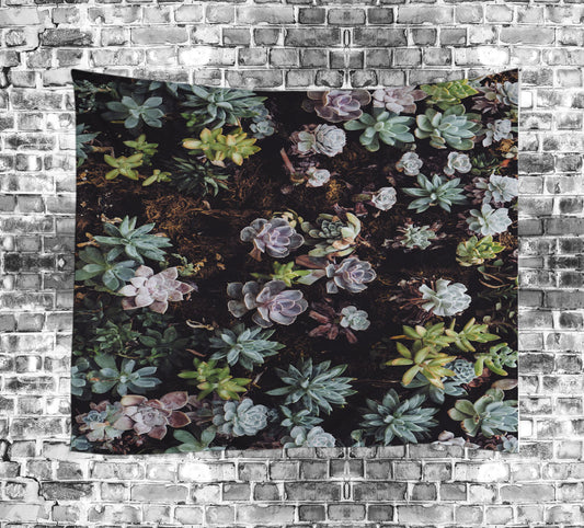 Natural Landscape Succulent Wall Tapestry | GoJeek