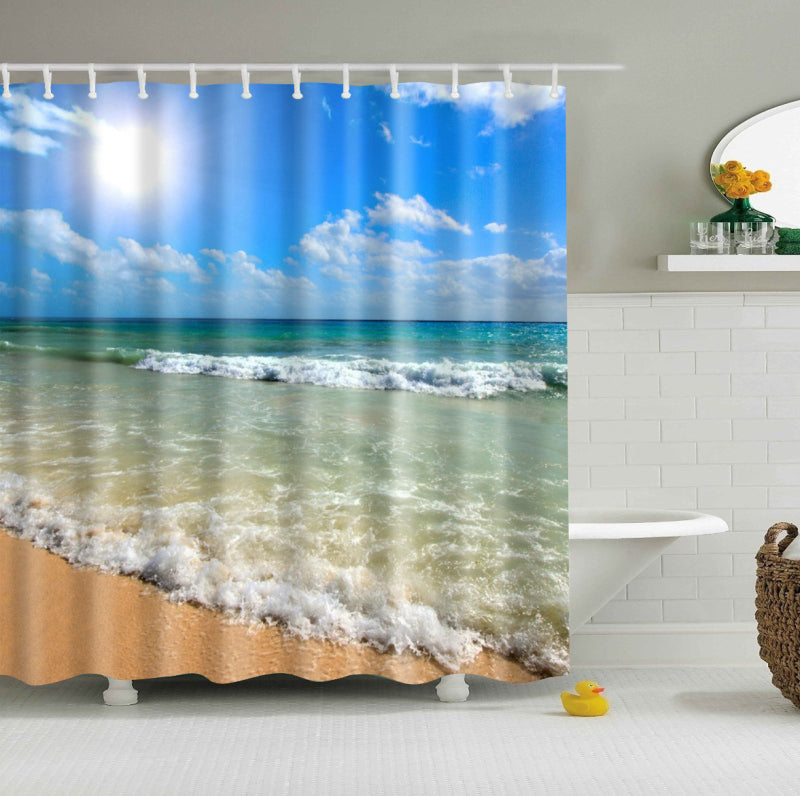 Nature Beach Coastal Living Shower Curtains | GoJeek