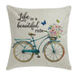 bicycle pillow cover