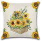 Basket- Rustic Garden Sunflower Throw Pillow Cover Set of 4
