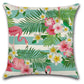 Stripe - Tropical Leaves Flamingo Throw Pillow Cover Set of 4