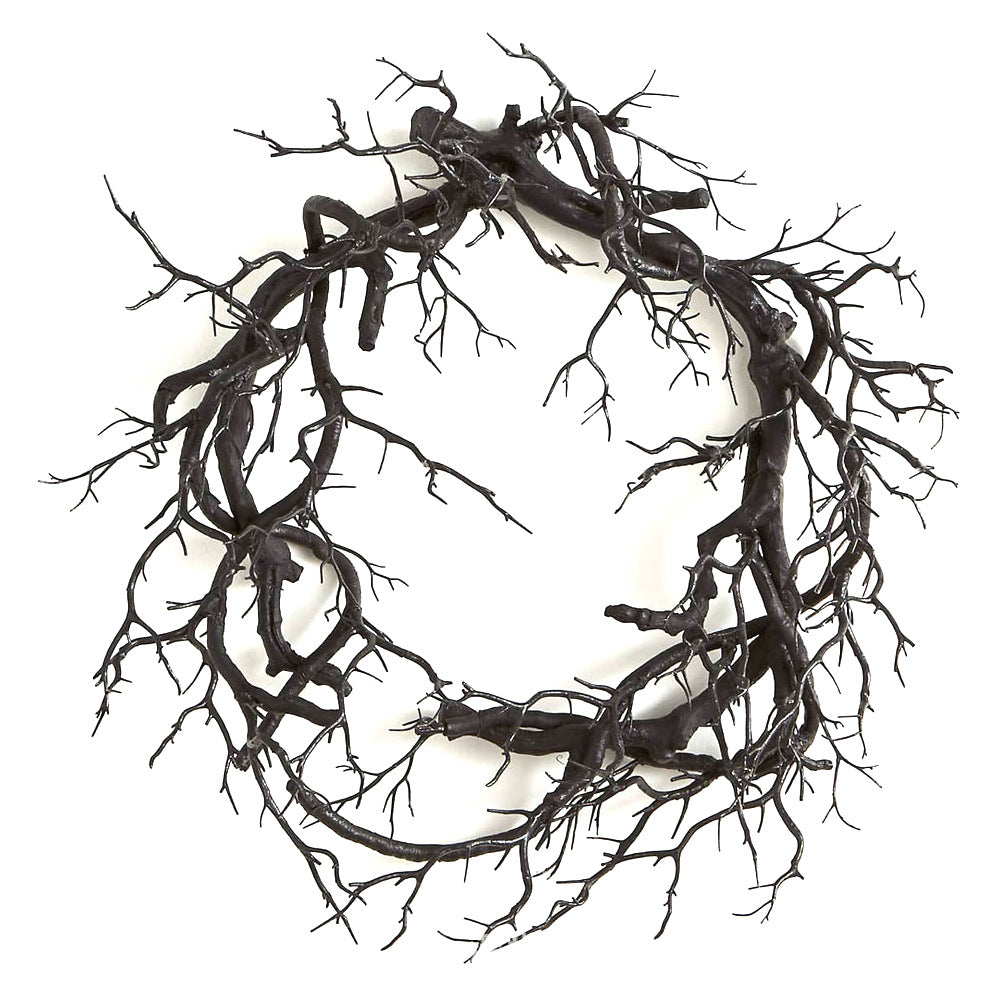 Halloween Haunted Tree Root Twigs Wreath with Light