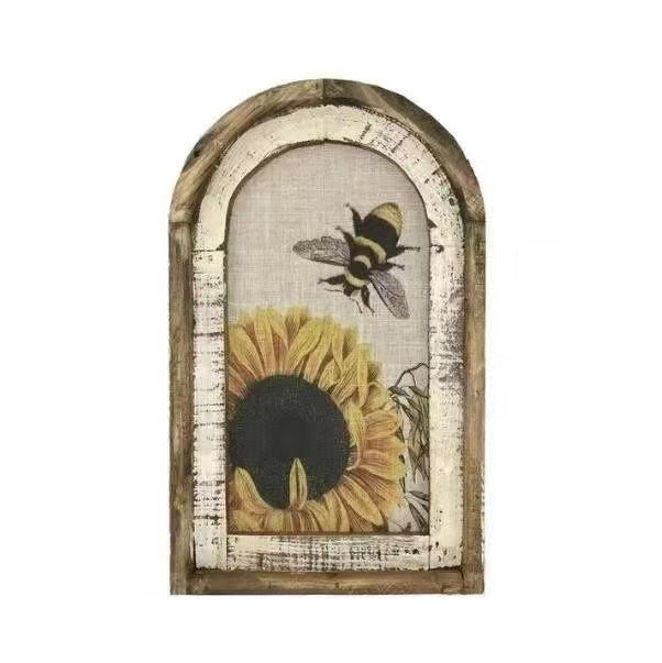 Sunflower Farmhouse Decor Wooden Frame Wall Decor