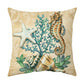 Seahorse Vintage Teal Coral Reef Throw Pillow Covers Set of 4 - 18x18 Inch