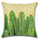Cactus Plant Tropical Palm Flamingo Throw Pillow Cover Set of 4 - 18x18 Inch