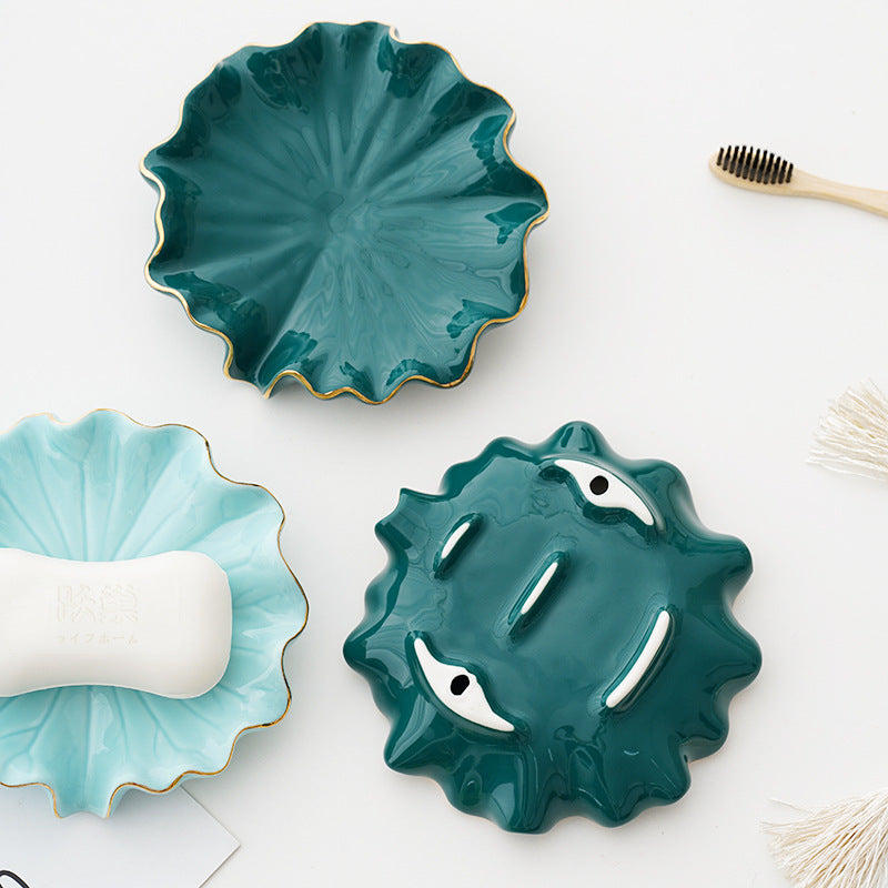 Green Lotus Leaf Soap Dish