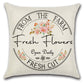 Fresh Flowers Black Grey Retro Vintage Spring Throw Pillow Covers Set of 4