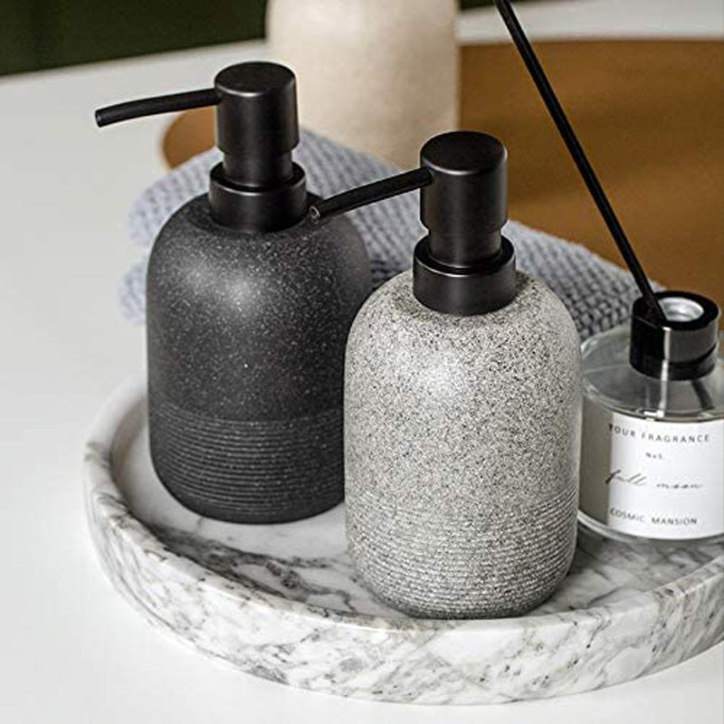 Black/Grey Marble Soap Dispenser