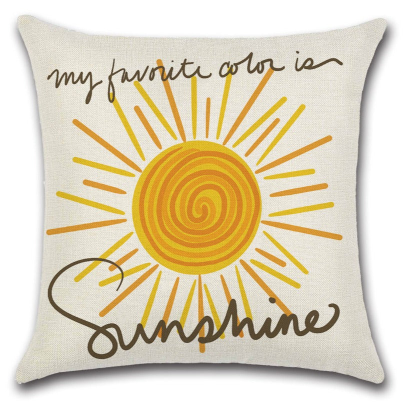Sunshine - Summer Gnome Bee Throw Pillow Cover Set of 4
