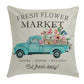 spring truck flowers Throw Pillow Covers