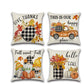 Fall Throw Pillow Cover Set Autumn Pumpkin Maple Leaves Gnome Thanksgiving Holiday