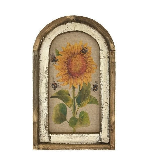 Sunflower Farmhouse Decor Wooden Frame Wall Decor