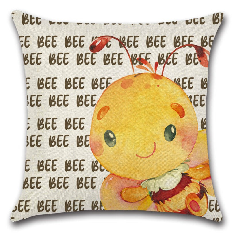 Bee - Summer Gnome Bee Throw Pillow Cover Set of 4