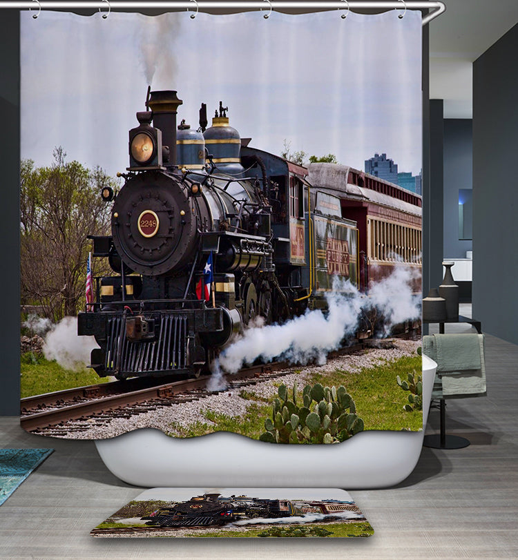 Old Train Shower Curtain