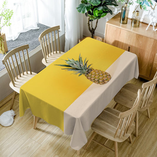 Pineapple Tablecloth Yellow Tropical Fruit Rectangle Table Cover