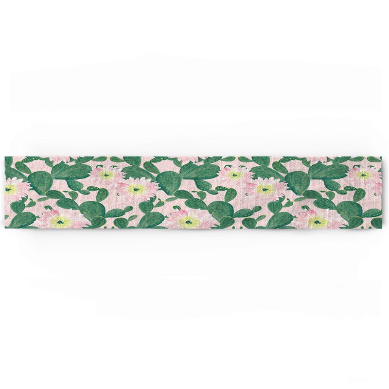 Pink Floral Paddle Cactus Table Runner