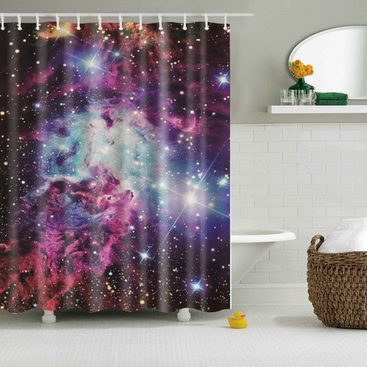 Pink Nebula Outer Space Shower Curtain | GoJeek