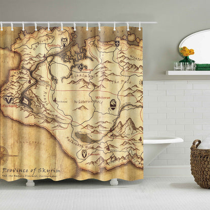 Province of Skyrim The Elder Scrolls Map Shower Curtain