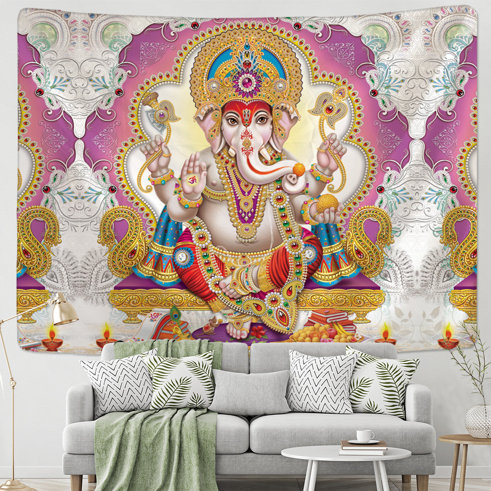 Indian Lord Ganesha Tapestry