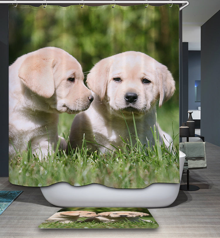 Realistic Labrador Retriever Dogs Shower Curtain