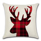 Red and Black Buffalo Plaid Christmas Throw Pillow Cover of 4